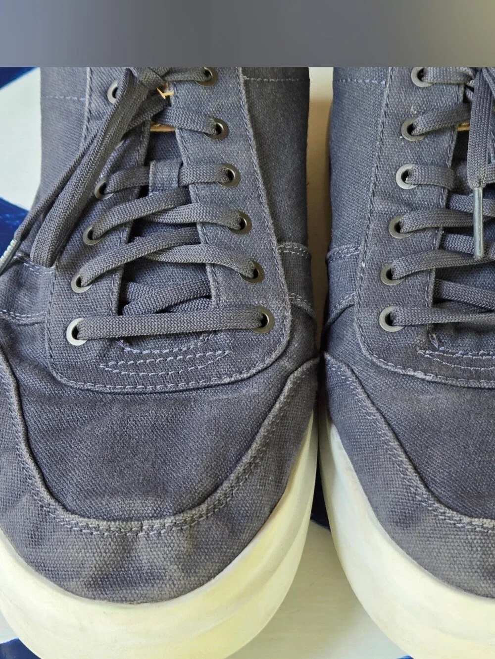 Cole Haan GrandPro Rally Canvas Lace-Up Blue Court Sneakers Size US 12